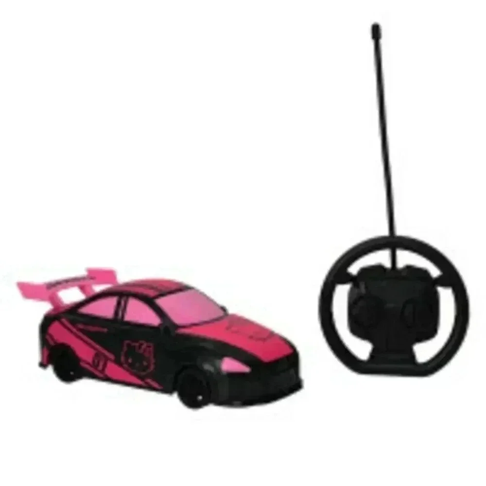 Hello kitty sanrio black pink remote control car kids collector battery women's